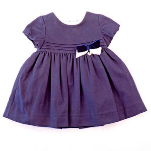 NWT Boutique Dress Mayoral Toddler Girl 6M Black White Bow Bloomers Half Sleeves